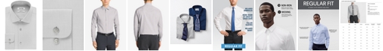 Calvin Klein Calvin Klein Men's STEEL Classic-Fit Non-Iron Performance Herringbone Spread Collar Dress Shirt